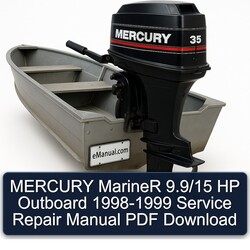 1998-1999 Mercury Mariner 9.9/15 HP Outboard Service Repair Workshop Manual PDF