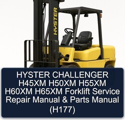 Hyster Challenger H45XM H50XM H55XM H60XM H65XM Forklift Parts (H177) Catalog PDF