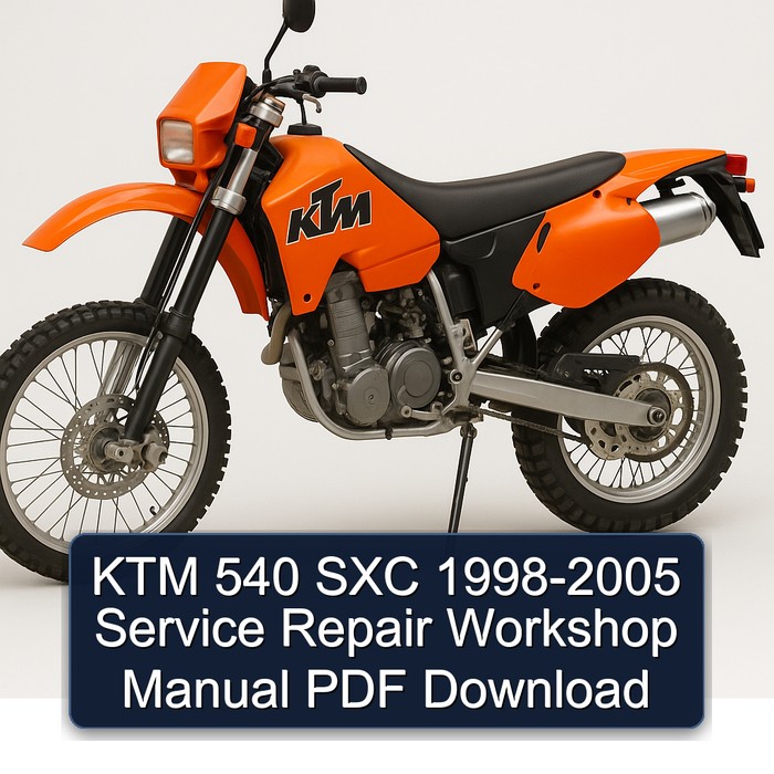 1998-2005 KTM 540 SXC Service Repair Workshop Manual PDF