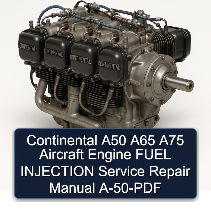 Yanmar Fuel Injection Continental A50 A65 A75 Aircraft Engine -50 Service Repair Workshop Manual PDF