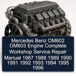 1987-1996 Mercedes Benz OM602 OM603 Engine Service Repair Workshop Manual PDF