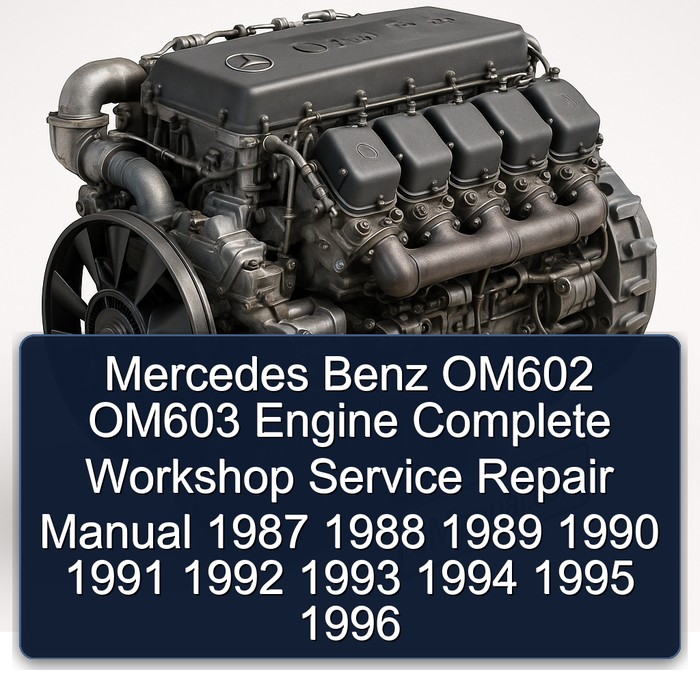 1987-1996 Mercedes Benz OM602 OM603 Engine Service Repair Workshop Manual PDF
