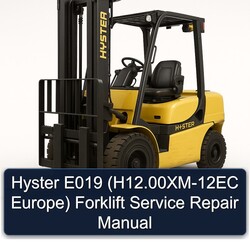 Hyster E019 (h12.00xm-12ec Europe) Forklift Service Repair Workshop Manual PDF