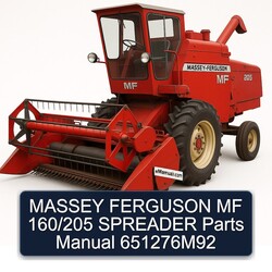 Massey Ferguson MF 160/205 Spreader Parts 651276m92 Catalog PDF
