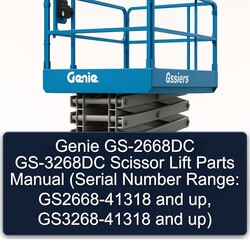 Genie Gs-2668dc Gs-3268dc Scissor Lift Parts (serial Number Range: Gs2668-41318 Up, Gs3268-41318 Up) Catalog PDF