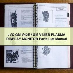 Inboard Engines GM JVC V42e/ V42EB Plasma Display Monitor Parts Catalog PDF