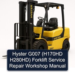 Hyster G007 (h170hd H280hd) Forklift H170HD H280HD Service Repair Workshop Manual PDF
