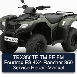 TRX350TE TM FE FM Fourtrax ES 4x4 Rancher 350 Service Repair Workshop Manual PDF