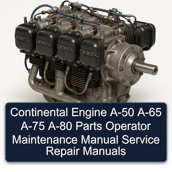 Continental A50 A65 A75 A80 Models Engine - Parts Operator Service Repair Workshop Manual PDF