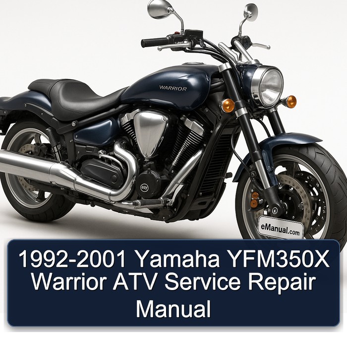 1992-2001 Yamaha Warrior YFM350X ATV Service Repair Workshop Manual PDF