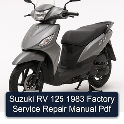 1983 Suzuki UY Step Models RV 125 Service Repair Workshop Manual PDF