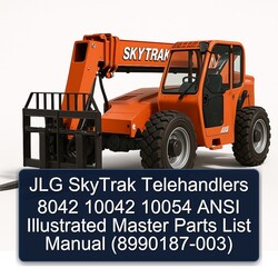 JLG Skytrak Telehandlers 8042 10042 10054 Ansi Illustrated Master (8990187-003) Parts Catalog PDF