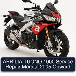 2005 Aprilia Tuono 1000 Onward Service Repair Workshop Manual PDF