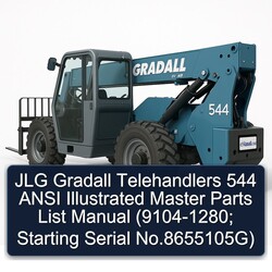 JLG Gradall Telehandlers 544 Ansi Illustrated Master (9104-1280; Starting Serial No.8655105g) Parts Catalog PDF