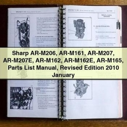 2010 Sharp AR-M206 AR-M161 AR-M207 AR-M207E AR-M162 AR-M162E AR-M165 Revised Edition January Parts Catalog PDF