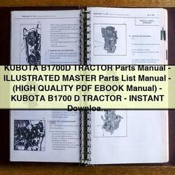 Kubota B1700D Tractor Parts -illustrated Master -( )-kubota B1700 D Catalog PDF