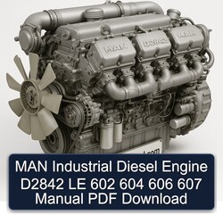 MAN D2842 Industrial Diesel Engine LE 602 604 606 607 Service Repair Workshop Manual PDF