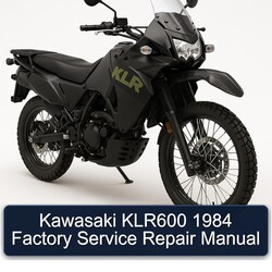 1984 Kawasaki KLR Series KLR600 Service Repair Workshop Manual PDF
