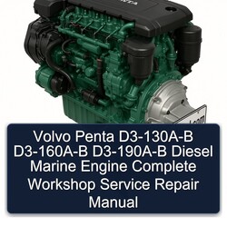 Volvo Penta D3-130a-b D3-160a-b D3-190a-b Diesel Marine Engine Service Repair Workshop Manual PDF