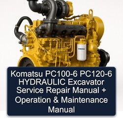 Komatsu PC100-6 PC120-6 Hydraulic Excavator Operation Maintenance Service Repair Workshop Manual PDF