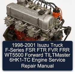1998-2001 Datsun L Series & Z Isuzu Truck F-series FSR FTR FVR FRR WT5500 Forward Tiltmaster 6HK1-TC Engine Service Repair Workshop Manual PDF