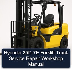 Hyundai 25D-7E Forklift Truck Service Repair Workshop Manual PDF