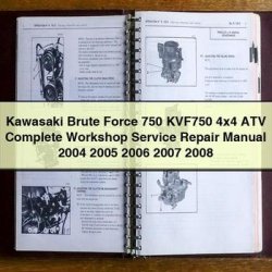 2004-2008 Kawasaki Brute Force 750 KVF750 4x4 ATV Service Repair Workshop Manual PDF