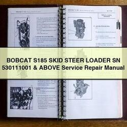 Bobcat S185 Skid Steer Loader SN 530111001 Above Service Repair Workshop Manual PDF