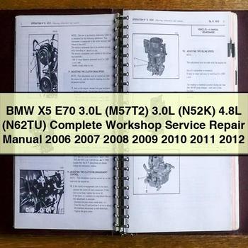 2006-2012 BMW 2 Series X5 E70 3.0l (M57T2) (N52K) 4.8l (N62TU) Service Repair Workshop Manual PDF