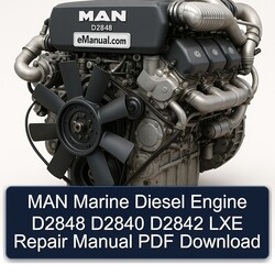 MAN Marine Diesel Engine D2848 D2840 D2842 LXE Service Repair Workshop Manual PDF