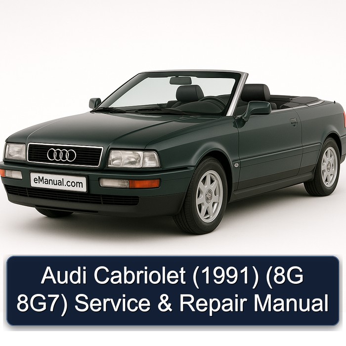 1991 Audi Cabriolet (8g 8g7) Service Repair Workshop Manual PDF