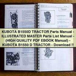 Kubota B1550D Tractor Parts -illustrated Master -( )-kubota B1550 D Catalog PDF