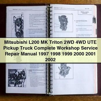 1997-2002 Geely MK Mitsubishi L200 Triton 2WD 4WD UTE Pickup Truck Service Repair Workshop Manual PDF