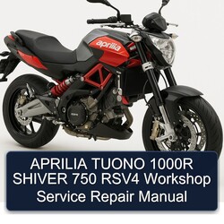 Aprilia Shiver Tuono 1000R 750 RSV4 Service Repair Workshop Manual PDF