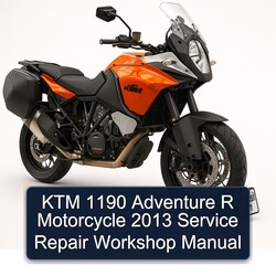 2013 KTM 1190 Adventure R Motorcycle Service Repair Workshop Manual PDF