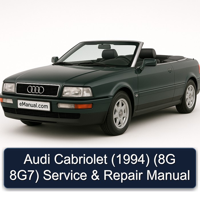 1994 Audi Cabriolet (8g 8g7) Service Repair Workshop Manual PDF
