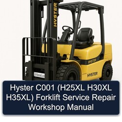 Hyster C001 (h25xl H30XL H35xl) Forklift H25XL H35XL Service Repair Workshop Manual PDF