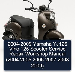 2004-2009 Yamaha Vino YJ125 125 Scooter Service Repair Workshop Manual PDF