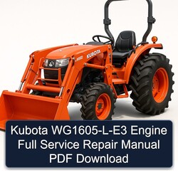 Kubota Wg1605-l-e3 Engine Service Repair Workshop Manual PDF