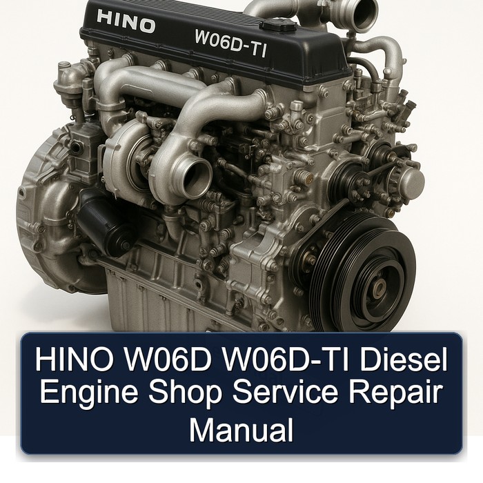 Hino W06D TI Diesel Engine Shop Service Repair Workshop Manual PDF