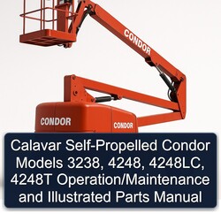 Calavar Self-propelled Condor Models 3238, 4248, 4248lc, 4248T Operation/ Illustrated Parts Catalog PDF