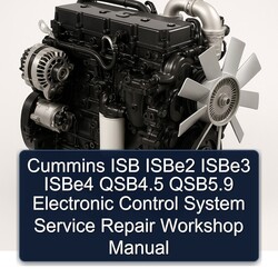 Cummins ISB / Isbe QSB Series Isbe2 Isbe3 Isbe4 Qsb4.5 Qsb5.9 Electronic Control System Service Repair Workshop Manual PDF