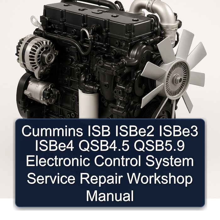 Cummins ISB / Isbe QSB Series Isbe2 Isbe3 Isbe4 Qsb4.5 Qsb5.9 Electronic Control System Service Repair Workshop Manual PDF