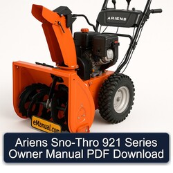 Ariens SNO-THRO 921 Series Owner Owner's Manual PDF
