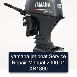 2000 Yamaha Jet Boat 01 XR1800 Service Repair Workshop Manual PDF