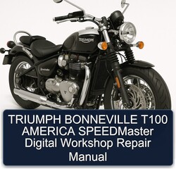 Triumph Bonneville T100 America Speedmaster Digital Service Repair Workshop Manual PDF