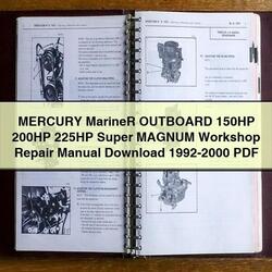 1992-2000 Mercury Mariner Outboard 150HP 200HP 225HP Super Magnum Service Repair Workshop Manual PDF