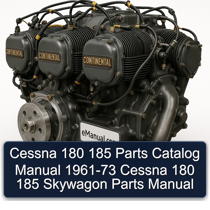 1961-1973 Continental O 470 Series Cessna 180 185 Skywagon Parts Catalog PDF