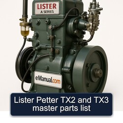 Lister A Series Petter TX2 TX3 Master Parts Catalog PDF