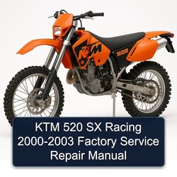 2000-2003 KTM 520 SX Racing Service Repair Workshop Manual PDF
